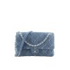 Chanel Cc Chain Flap Quilted Denim Jumbo Blue 25Cm