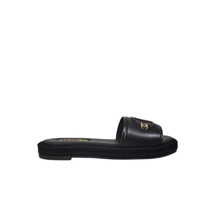Chanel Black Slide Cc Logo - Image 8