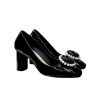 Dior Rose Pump Black White Resin Pearls