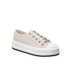 Dior Walk'N'Dior Platform Sneaker Calfskin Textured White Kck409Oly S03W