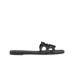 Gucci Women's Interlocking G Slide Sandal Black 780307 J8700 1000