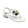 Chanel Camellia Flower Sandal White