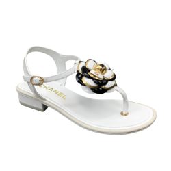 Chanel Camellia Flower Sandal White