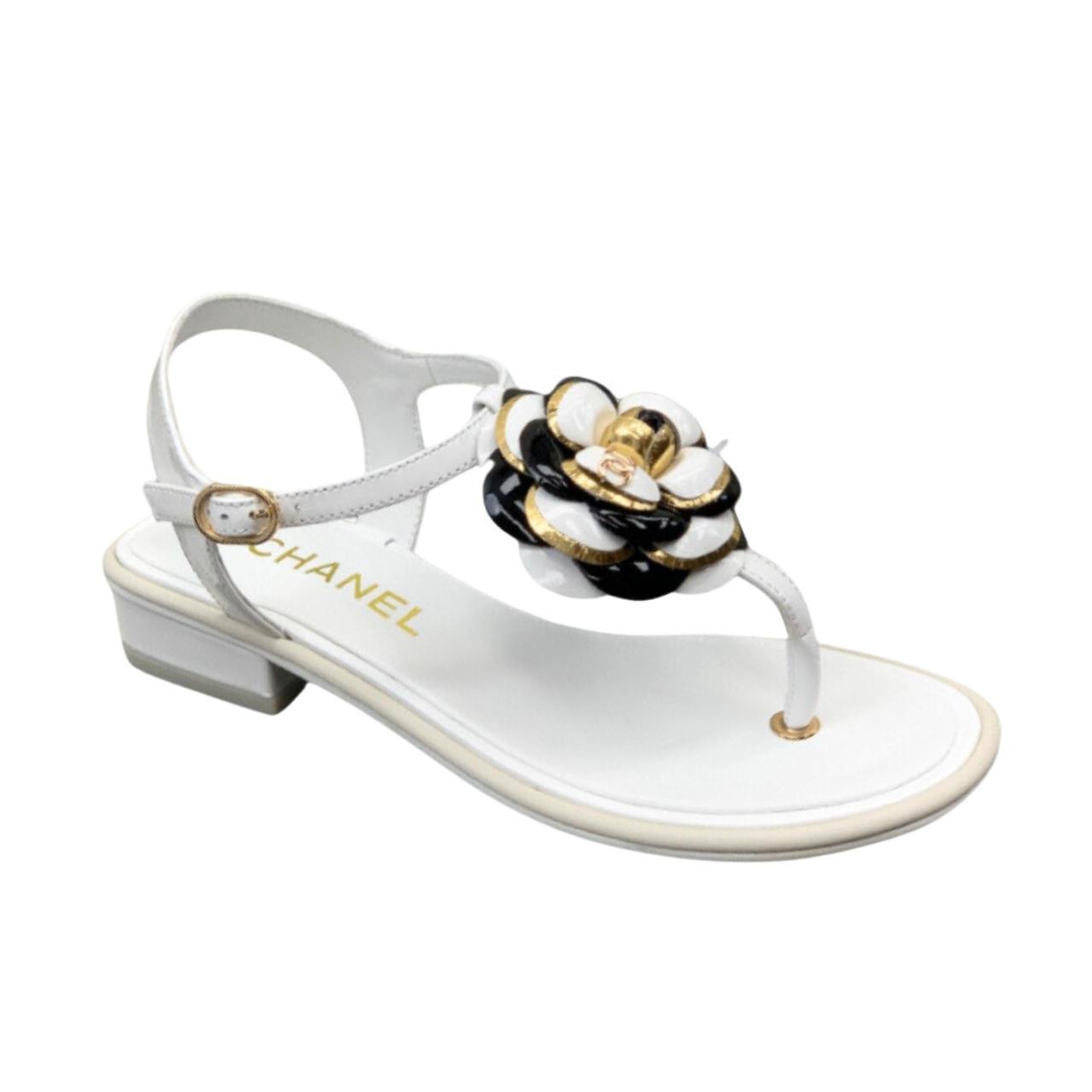 Chanel Camellia Flower Sandal White