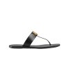 Gucci Double G Thong Leather Black ?497444 A3N00 1000