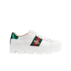 Gucci Ace Embroidered Platform Sneaker White 577573 Dope0 9064