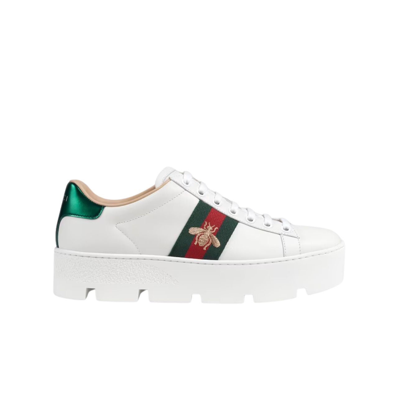 Gucci Ace Embroidered Platform Sneaker White 577573 Dope0 9064