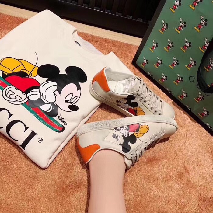 Gucci Ace X Disney Ivory White 603697 Ayo70 9591 - Image 10