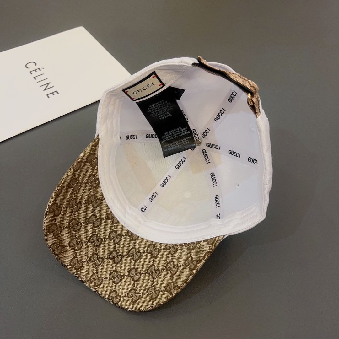 Gucci Letter GG Canvas Baseball Cap White - Image 2