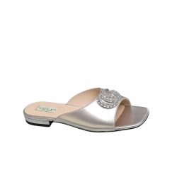 Gucci Gg Crystal Slippers Silver