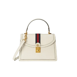 Gucci Ophidia Small Top Handle Bag With Web 25Cm White
