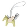 Hermes Jaune Bourgeon, Bleu Brume, Nata Pegasus Horse Rodeo Bag Charm PM Milo Lambskin