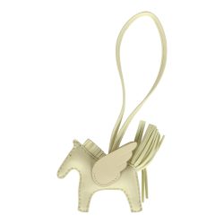 Hermes Pegase Rodeo Bag Charm PM Jaune Milton Milo Lambskin