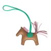 Hermes Rodeo Bag Charm PM Chai, Mauve Sylvestre & Menthe Milo Lambskin