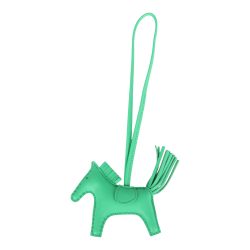 Hermes Pegase Rodeo Bag Charm PM Vert Comics Milo Lambskin