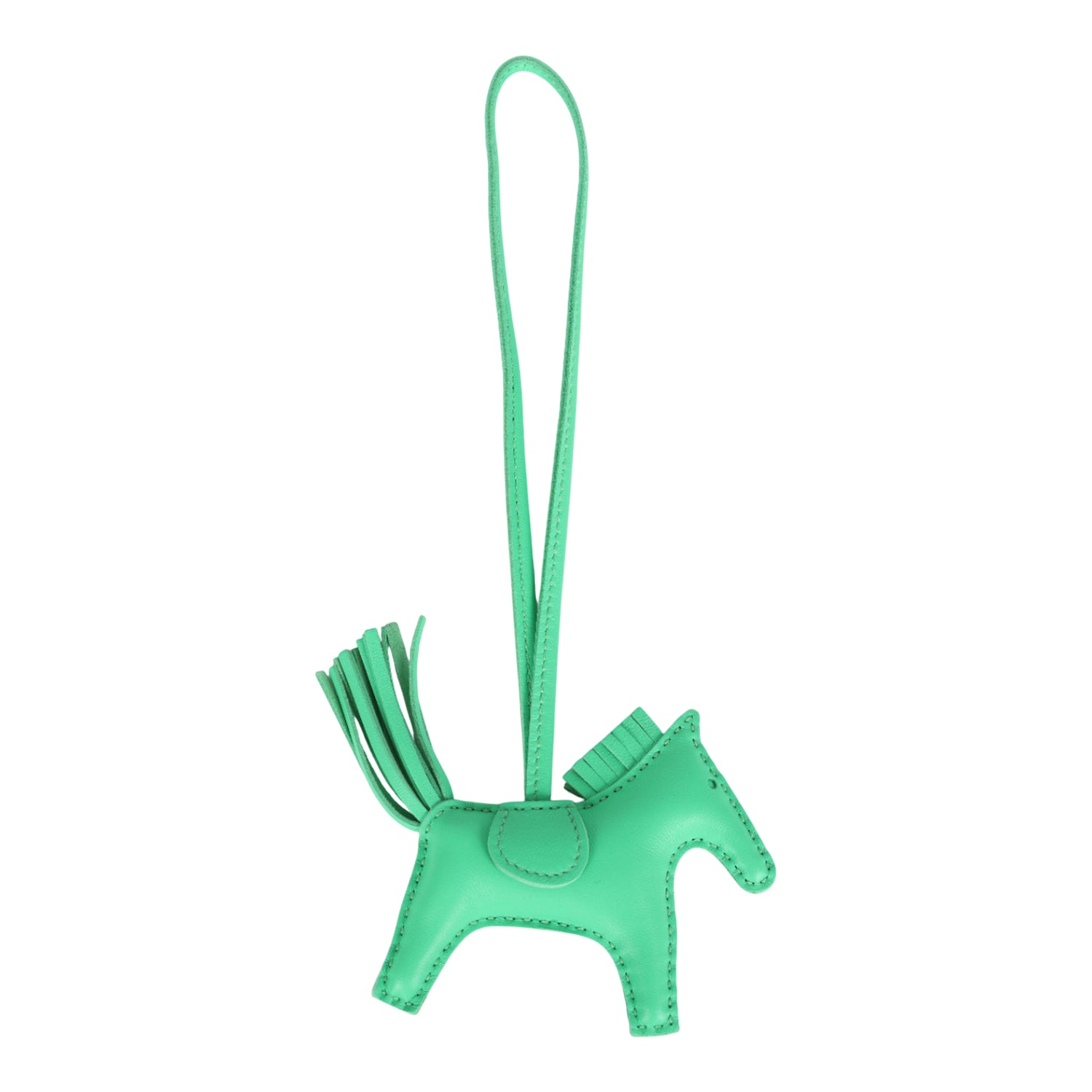 Hermes Pegase Rodeo Bag Charm PM Vert Comics Milo Lambskin - Image 2