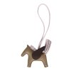 Hermes Pegasus Rodeo Bag Charm PM Beige Marfa, Mauve Pale, Moka Milo Lambskin