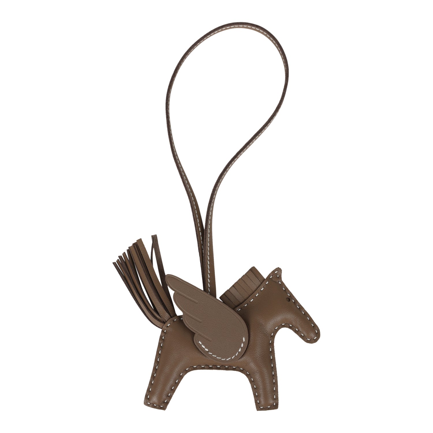 Hermes Pegase Rodeo Bag Charm PM Etoupe Milo Lambskin - Image 2