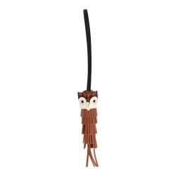 Hermes Chouette Owl Charm Pain D'Epice, Mauve Pale, Sienne and Nata Milo, Swift and Epsom