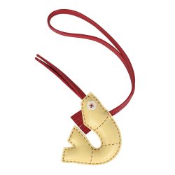 Hermes Hibouton Shrimp Bag Charm Multi Milo Lambskin