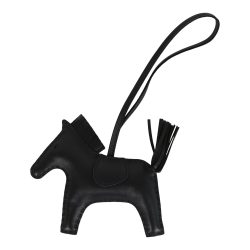 Hermes Rodeo Bag Charm MM So Black Milo Lambskin