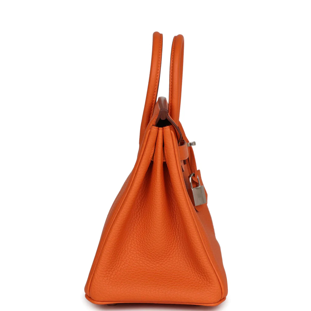 Hermes Birkin 25 Orange Togo Palladium Hardware - Image 3