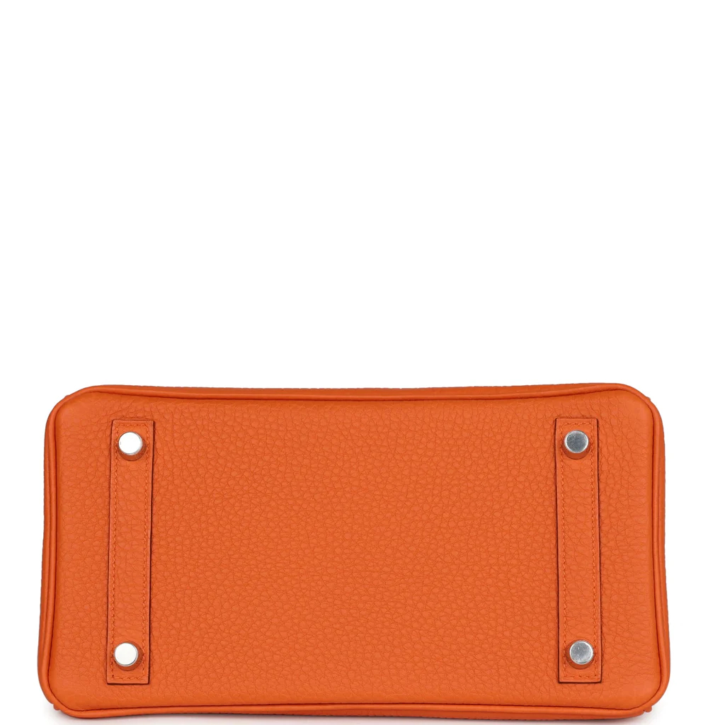 Hermes Birkin 25 Orange Togo Palladium Hardware - Image 6