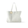 Louis Vuitton Low Key Cabas Mm Grained Calfskin White 47Cm