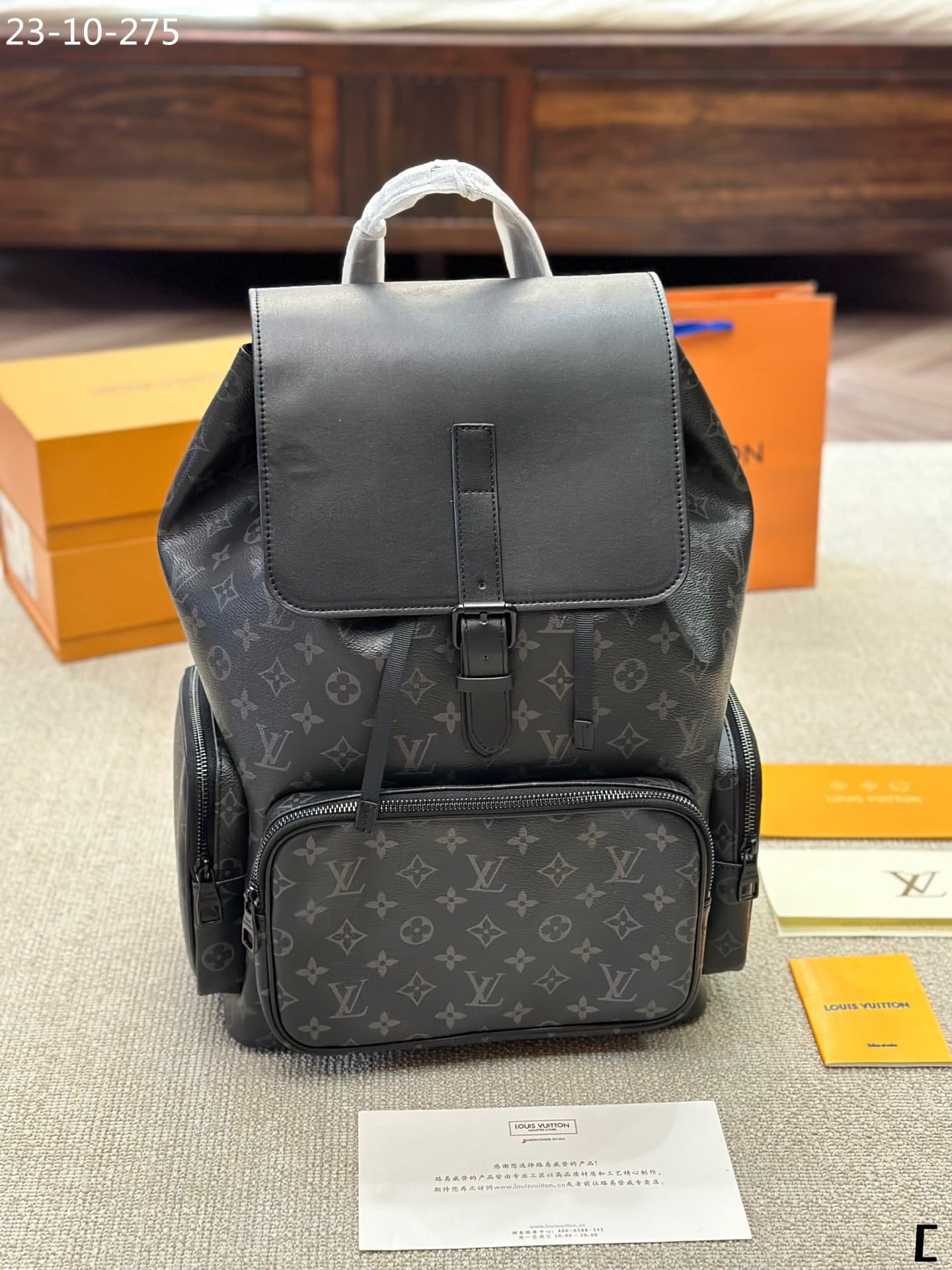 Louis Vuitton Backpack Monogram Black 45Cm - Image 4