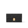 Louis Vuitton Sarah Wallet Monogram Empreinte Black 19Cm M82638