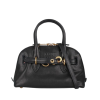 Miu Miu Embossed Logo Adventure Nappa Leather Tote Bag Black