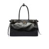 Prada Nylon Tote With Embroidered Logo Black 32Cm