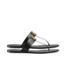 Gucci Gg-Stud Leather Thong Sandals Black