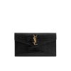 Saint Laurent Uptown Pouch In Crocodile Embossed Shiny Leather 565739Dnd0J1000