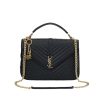 Saint Laurent College Large Chain Bag Black 32Cm 600278Brm071000