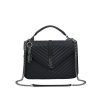 Saint Laurent College Large Chain Bag Black 24Cm 600278Brm041000