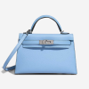Hermès Kelly 25 Sellier Bleu Brume Epsom Palladium Hardware