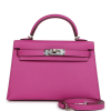 Hermès Kelly 25 Sellier Rose Pourpre Epsom Palladium Hardware
