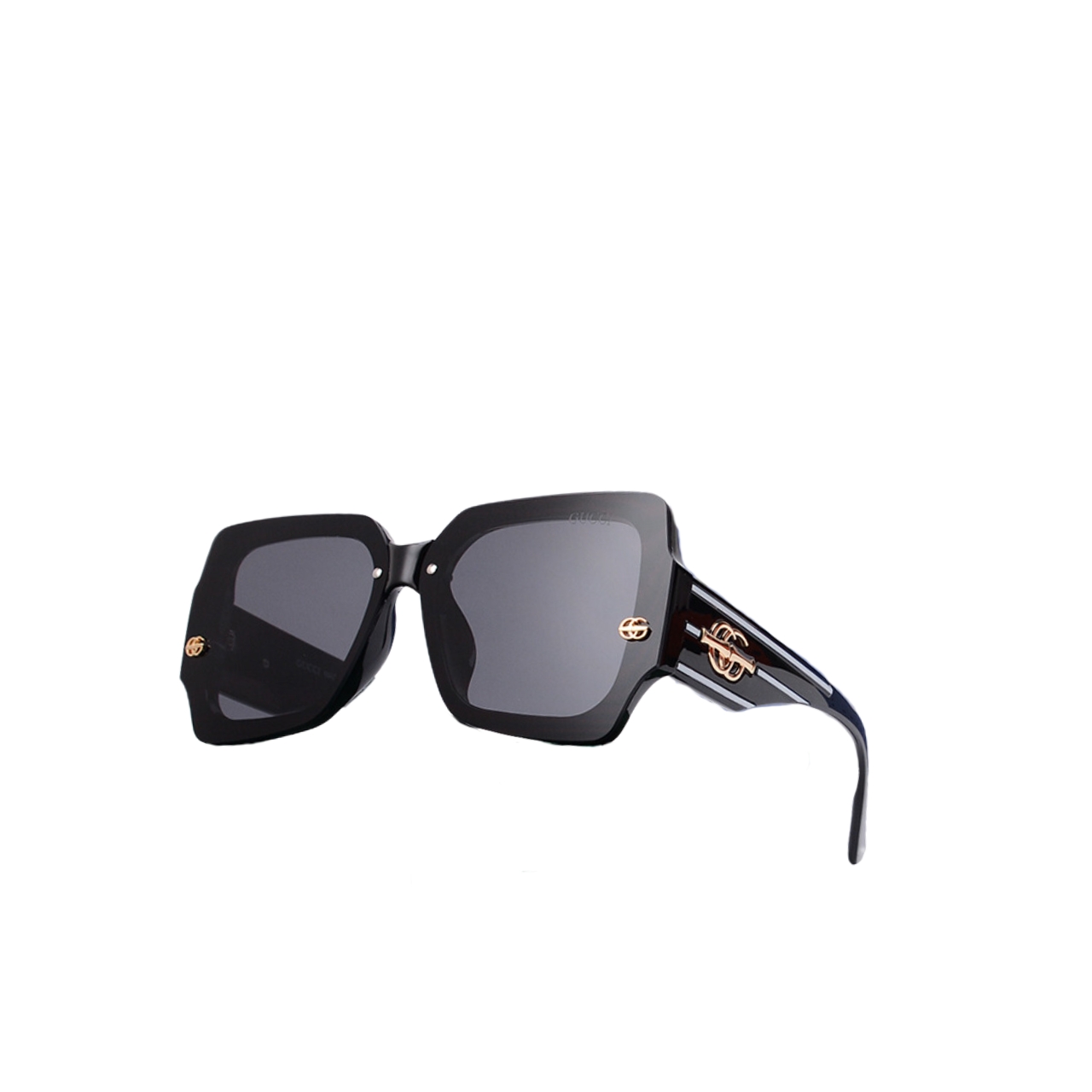 Gucci Gg Gradient Square Sunglasses With Line In Black
