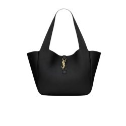Saint Laurent Le 5 A 7 Bea In Grained Leather Black 50Cm 763435Aactp1000