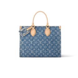 Louis Vuitton New Lv Remix Onthego Mm Denim Blue 35Cm M46871