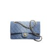 Chanel Classic Handbag Washed Denim And Gold Tone Metal Blue 19Cm A01112 B16747 Nx158
