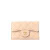 Chanel Classic Card Holder Wallet Beige Ap0214