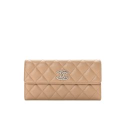 Chanel Long Flap Wallet Beige Ap0955