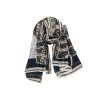 Chanel Cc Camellia Square Scarf Black
