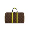 Louis Vuitton Keepall Bandouliere 50 Brown And Chartreuse Macassar Canvas M45866