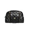 Chanel Maxi Bowling Shoulder Bag With Chain In Black 28Cm