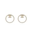Chanel CC Crystals Gold Tone Earrings