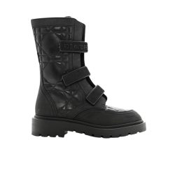 Dior D Major Boot Fabric And Calfskin In Black And Black
