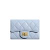 Chanel 2.55 Flap Card Holder Light Blue Wallet